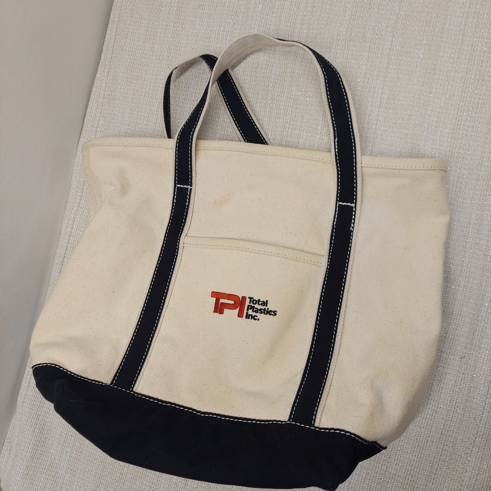 Restoration Hardware RH Canvas Tote Bag Cream 16"x13"